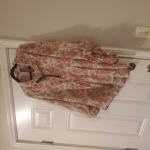 Aratta Silent Journey floral button up Shirt size L